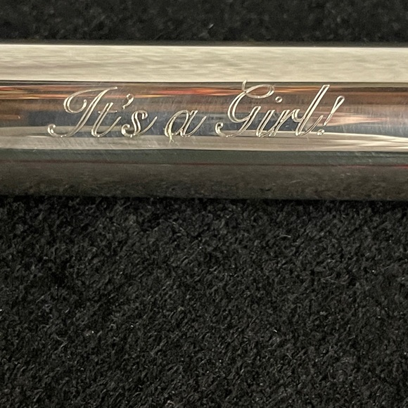 Vintage “Its A Girl” Sterling Silver Cigar Tube - Picture 2 of 7